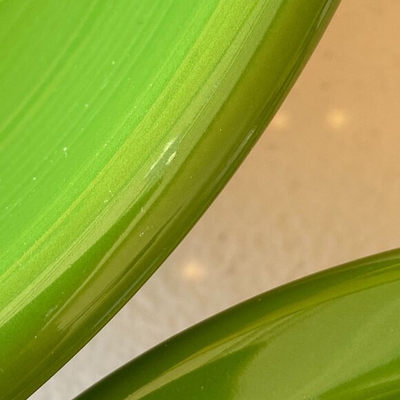 Fiestaware Shamrock Green pedestal serving bowl set of 2 Discontinued vegetables - Picture 3 of 10
